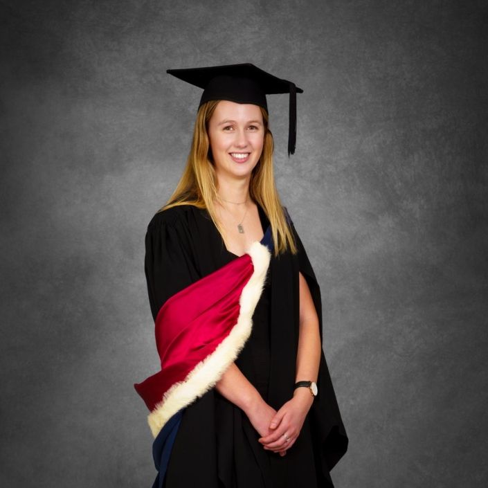 Graduations Woman wearing her Graduation gown in Aucklnad