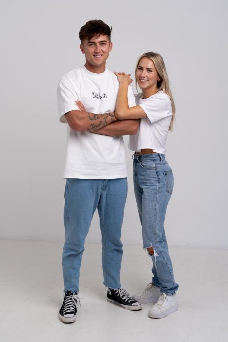 Fashion Photographer North Shore A couple wearing a white top and a jeans with a man