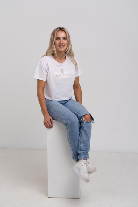 Fashion Photographer North Shore Studio lookbook photography for New Zealand apparel brand: Blond Woman wearing a jeans