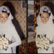 Happy bride - before and after print restoration