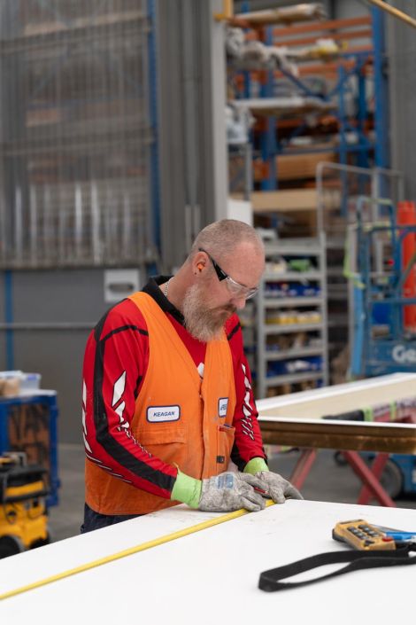 Commercial Photography Auckland Worker measuring