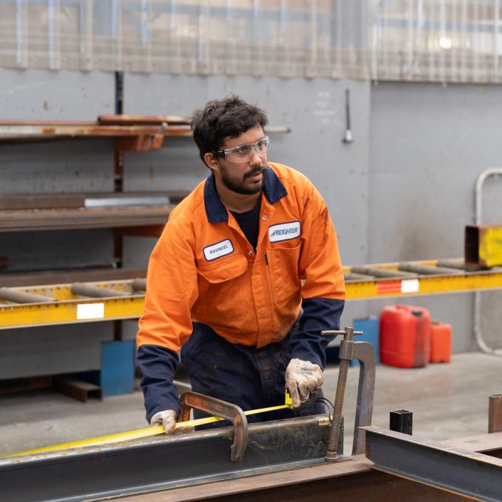 Commercial Photography Auckland Commercial staff photography for Fairfax New Zealand: Worker with clamps