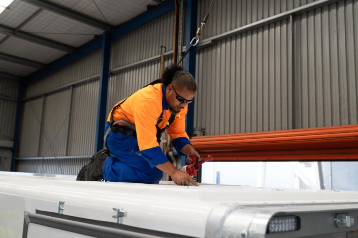 Commercial Photography Auckland Worker with sunglasses