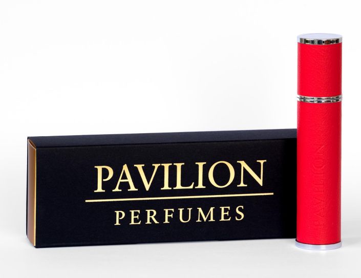 Black Pavilion perfume box with a red stick