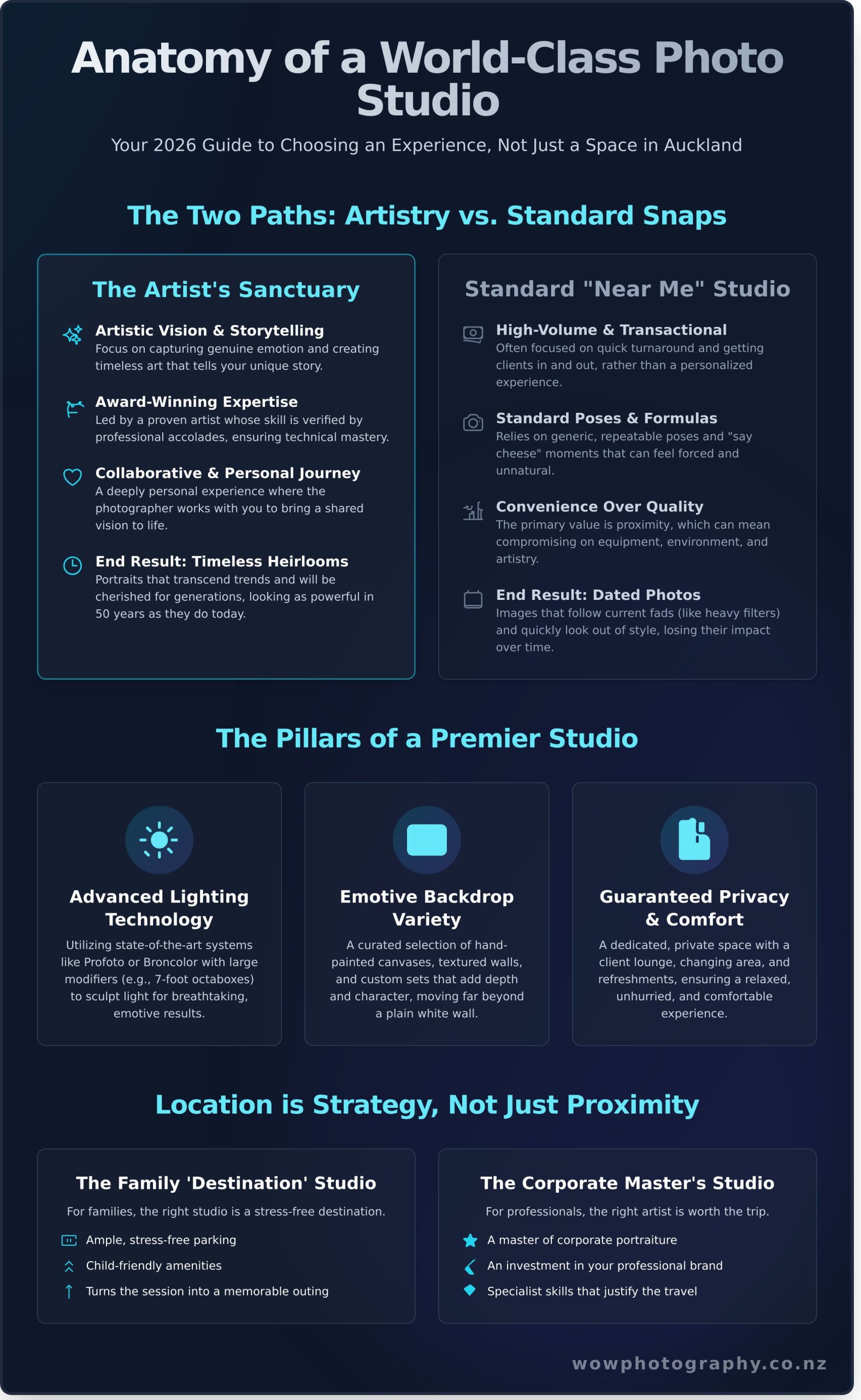 Photo Studio Near Me: Finding Auckland’s Best Portrait Experience in 2026 - Infographic
