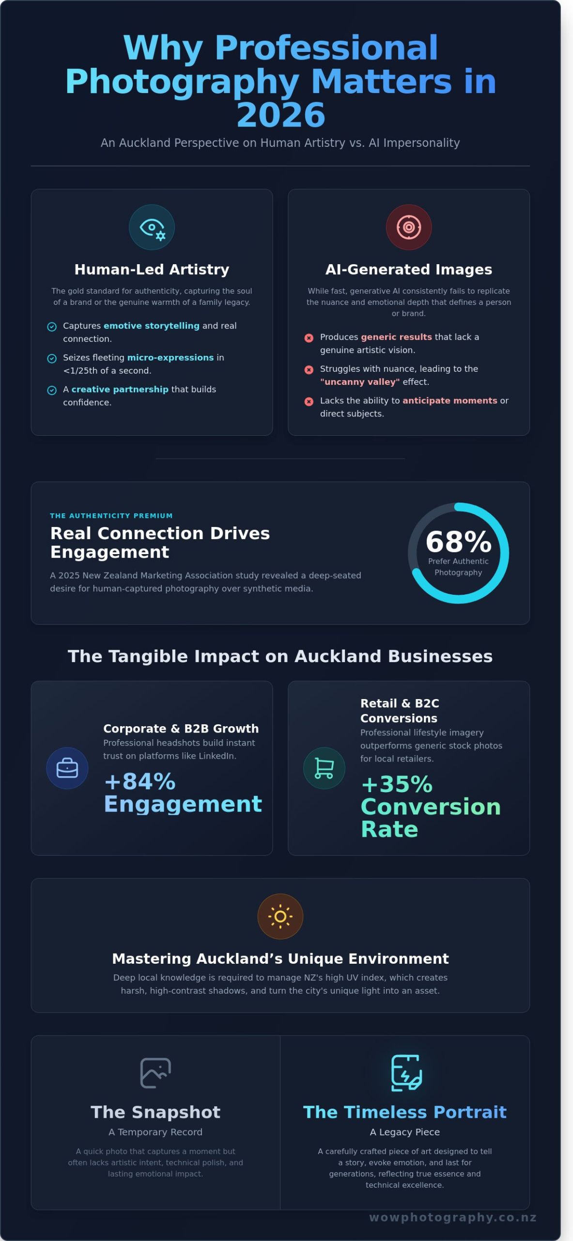 Professional Photographer Auckland: Capturing Timeless Artistry - Infographic